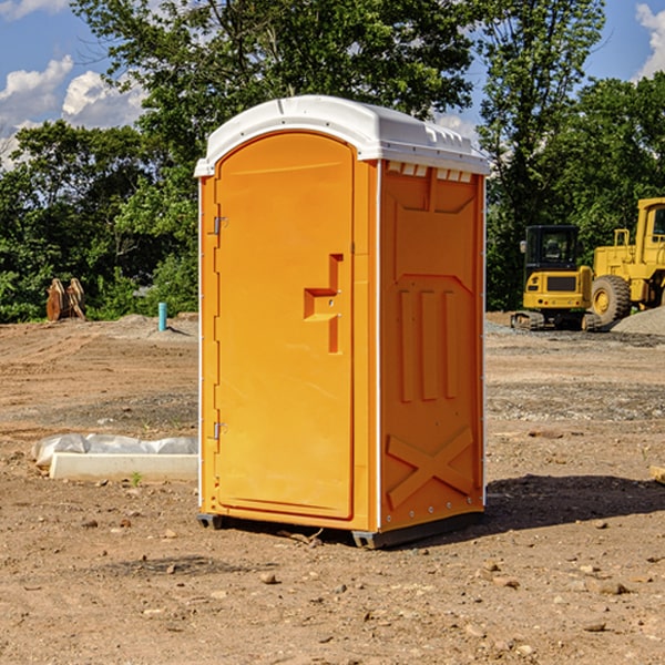 how often are the porta potties cleaned and serviced during a rental period in Spofford Texas